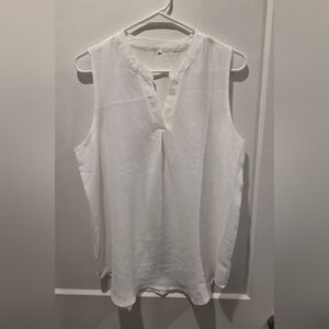 Elegant White Sleeveless Top